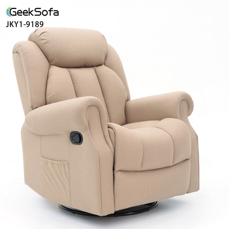 9189MM Geeksofa Microfiber Manual Recliner Chair with Rocking & Swivel