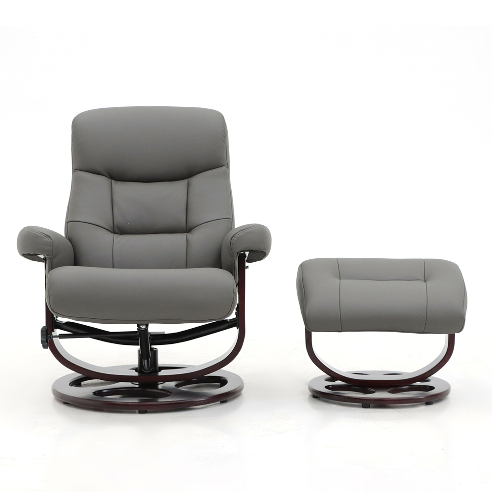 7003MM Geeksofa Microfiber Stressless Leisure Chair with Ottoman