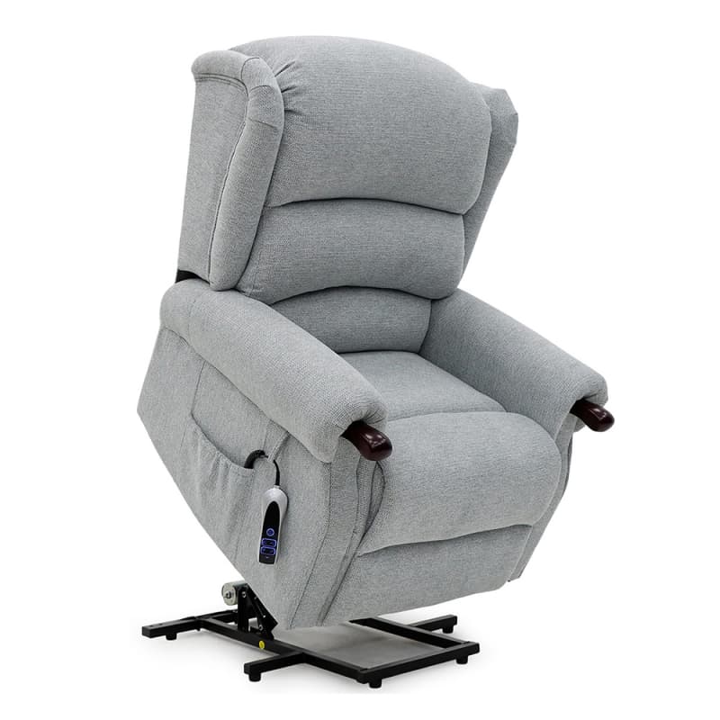 8057DF Geeksofa Dual Motor Power Medical Lift Recliner Chair with Solid Wood Handrail