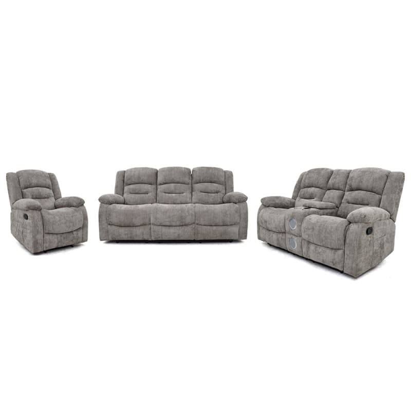 8198MF Geeksofa Smart Theater Recliner Sofa Set with Console & Bluetooth Speaker