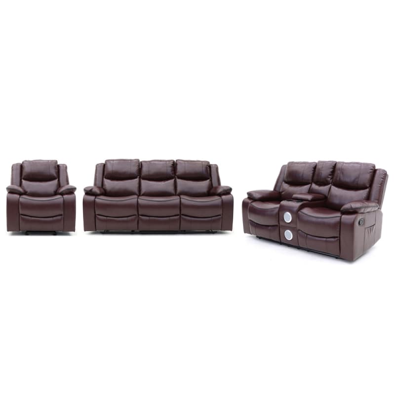 9206ML Geeksofa Leather Manual Motion Recliner Sofa Set