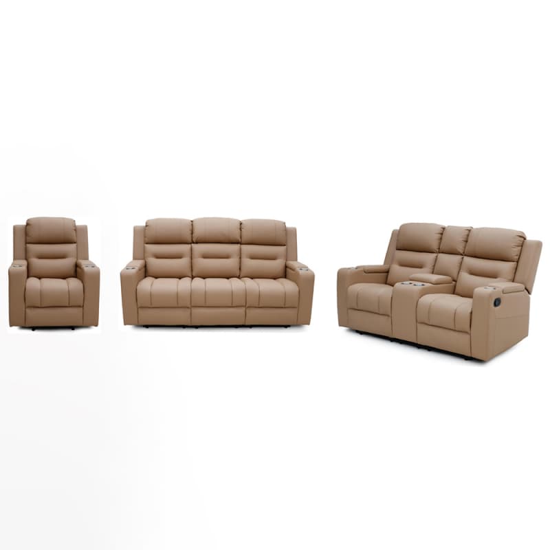 9271ML Geeksofa Leather Manual Motion Recliner Sofa Set