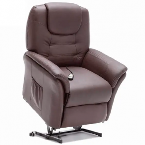 LEATHER POWER LIFT RECLINER CHAIR
