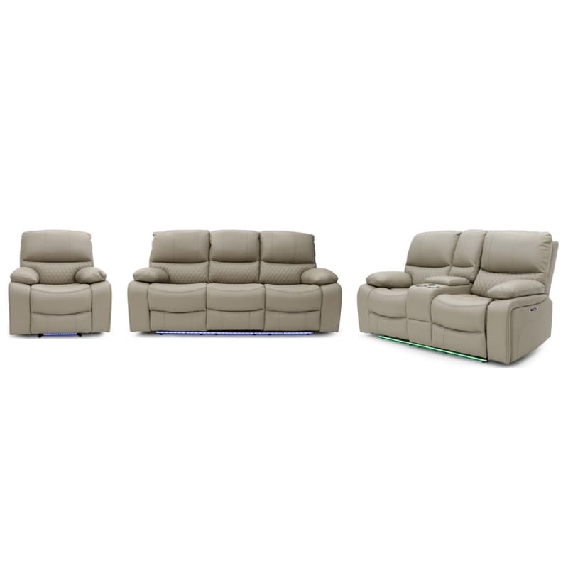 9080PL Geeksofa Audio-visual Leather Power Motion Sofa Set