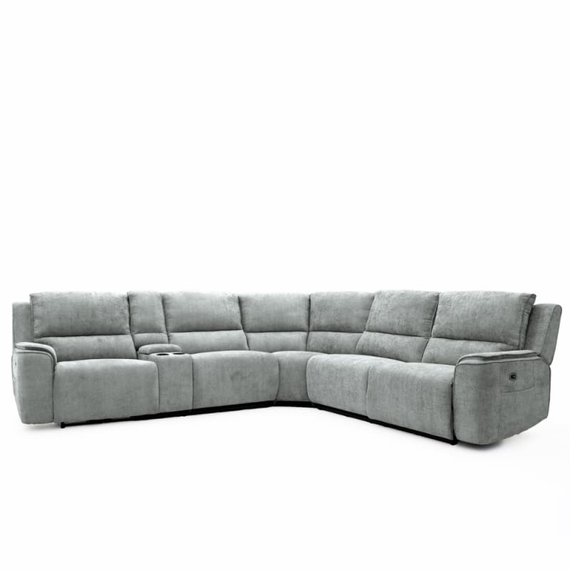 9248PF Geeksofa Fabric Power Corner Recliner Sofa with Console